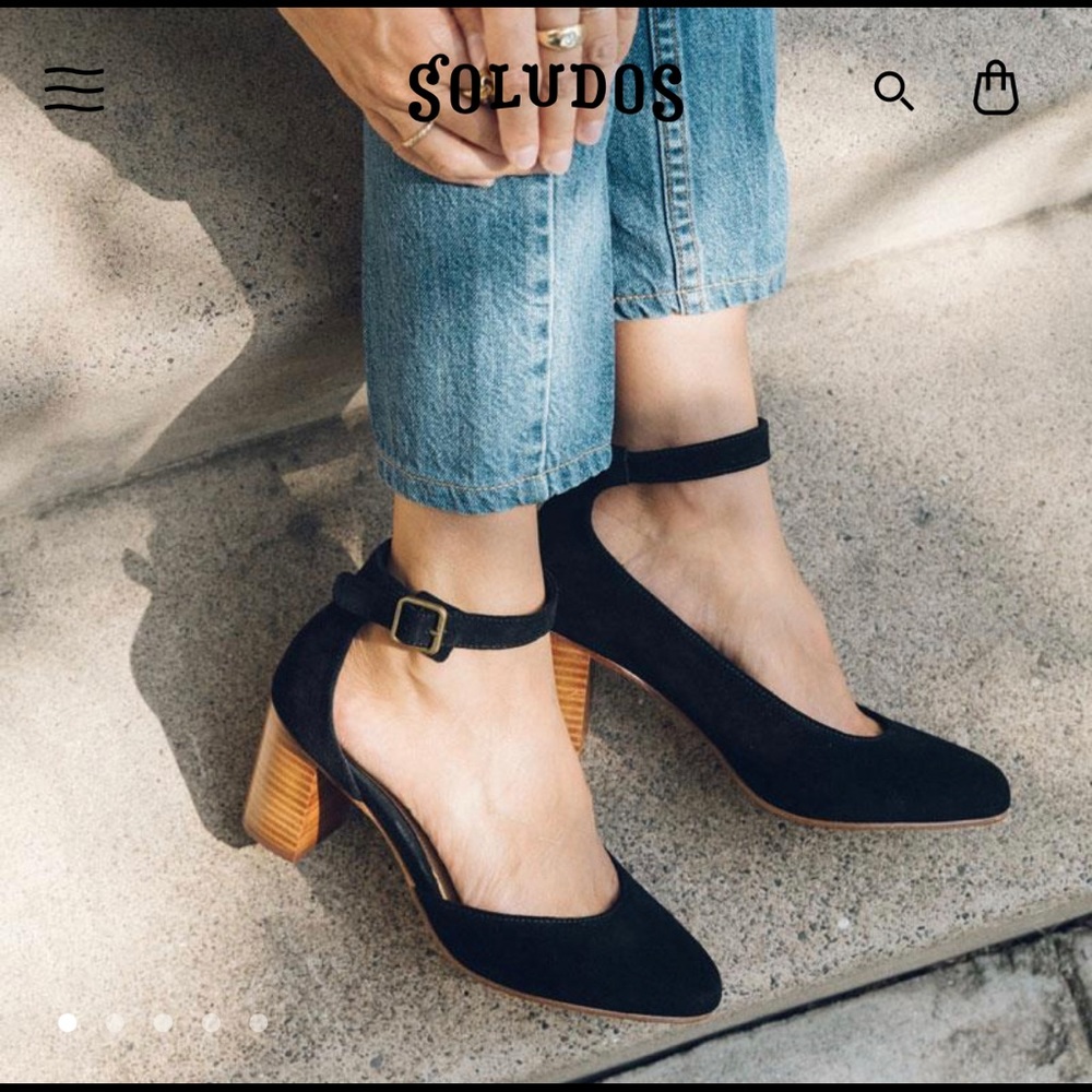 Soludos Gemma Suede Heel (black / 8 / NWOT)